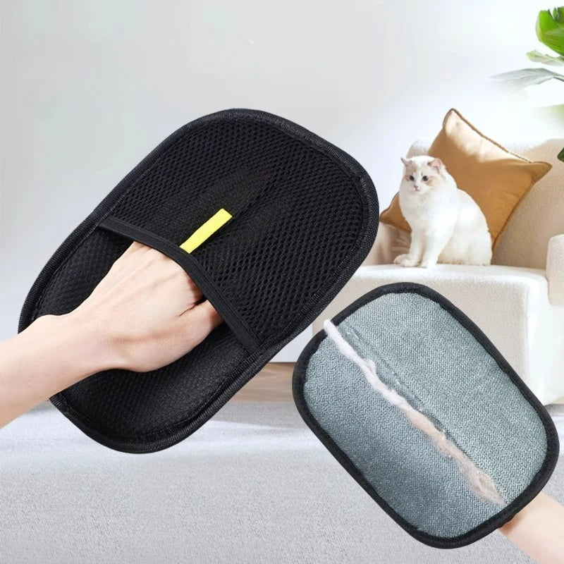 Pet Hair Remover Gloves — Portable Dehairing Gloves for Clothes & Furniture